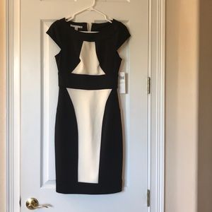Maggy London black and white dress sz 4